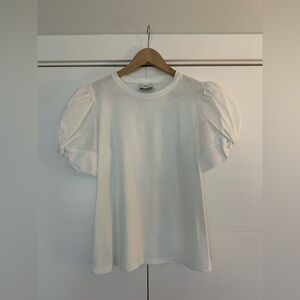 G. Label GOOP White Puff Sleeve T-Shirt, size 4